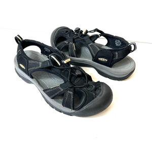 Keen Waterproof Summer Sandals Womens Size 10 Flats Sling Back Hiking Shoe Black